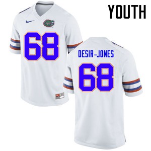 Youth Richerd Desir-Jones White Florida Gators #68 University Jerseys