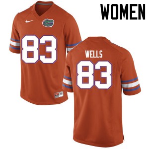 Womens Rick Wells Orange Florida #83 Stitch Jersey