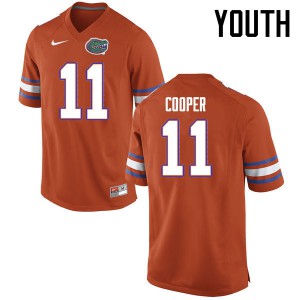 Youth Riley Cooper Orange Florida #11 Stitch Jerseys