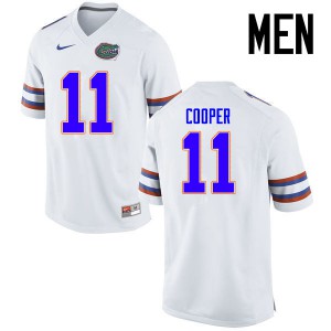 Men Riley Cooper White Florida Gators #11 Embroidery Jersey