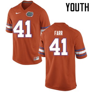 Youth Ryan Farr Orange Florida #41 University Jerseys