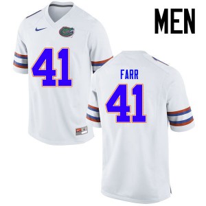 Men Ryan Farr White University of Florida #41 Official Jersey