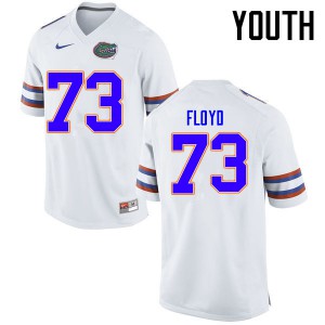 Youth Sharrif Floyd White Florida #73 Stitched Jersey