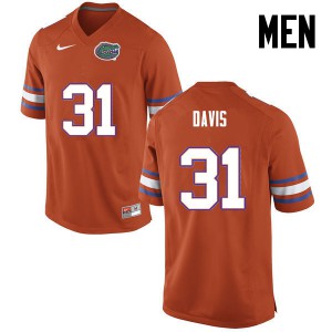 Men's Shawn Davis Orange UF #31 Stitched Jersey