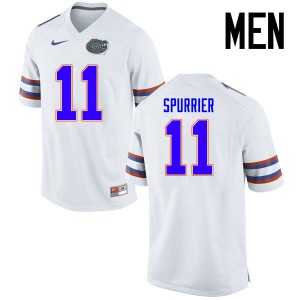 Men Steve Spurrier White University of Florida #11 Football Jerseys