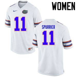 Womens Steve Spurrier White Florida #11 NCAA Jersey