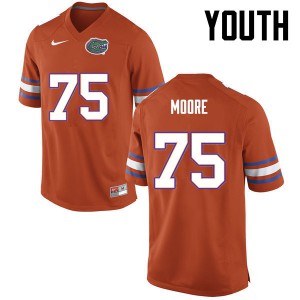 Youth TJ Moore Orange Florida #75 University Jersey