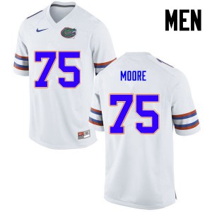Mens TJ Moore White Florida #75 Official Jerseys