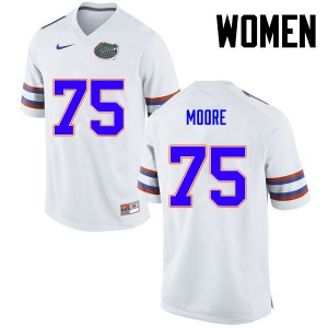 Women TJ Moore White UF #75 High School Jerseys