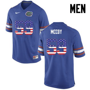 Men T.J. McCoy Blue Florida #59 USA Flag Fashion Official Jerseys