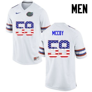 Men's T.J. McCoy White Florida #59 USA Flag Fashion Stitched Jerseys
