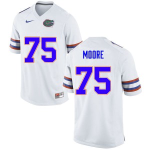 Mens T.J. Moore White UF #75 Player Jerseys