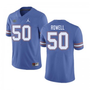 Mens Jordan Brand Tanner Rowell Blue Florida #50 University Jerseys