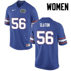 Women's Tedarrell Slaton Blue Florida #56 Stitch Jerseys