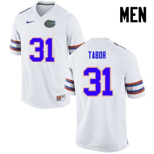 Men Teez Tabor White Florida #31 College Jersey