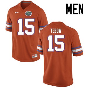 Mens Tim Tebow Orange Florida #15 College Jersey