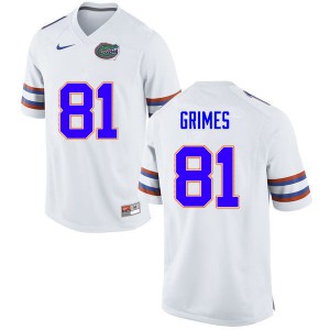 Men Trevon Grimes White Florida #81 Player Jerseys