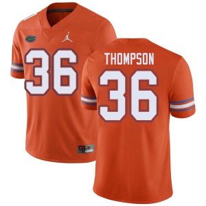 Men's Jordan Brand Trey Thompson Orange Florida #36 Football Jerseys