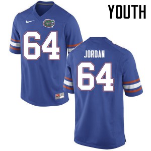 Youth Tyler Jordan Blue Florida Gators #64 Official Jersey