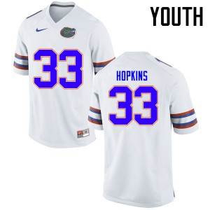 Youth Tyriek Hopkins White Florida #33 Player Jersey