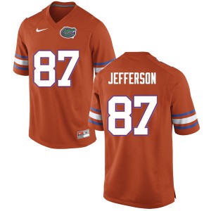 Mens Van Jefferson Orange University of Florida #87 Stitch Jersey