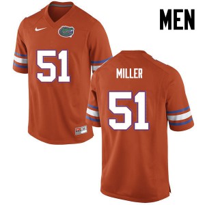 Men's Ventrell Miller Orange University of Florida #51 Embroidery Jersey