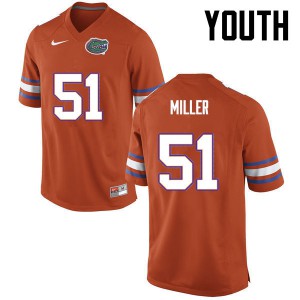 Youth Ventrell Miller Orange Florida #51 Alumni Jersey