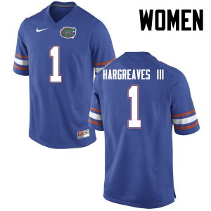 Women's Vernon Hargreaves III Blue Florida #1 NCAA Jerseys