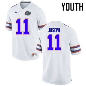Youth Vosean Joseph White Florida #11 Stitch Jerseys