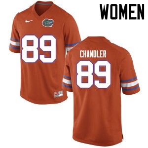 Women's Wes Chandler Orange University of Florida #89 Football Jerseys