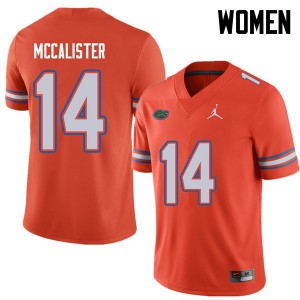 Women Jordan Brand Alex McCalister Orange Florida Gators #14 College Jerseys