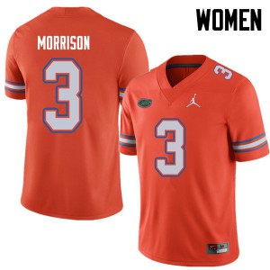 Women Jordan Brand Antonio Morrison Orange Florida Gators #3 Alumni Jerseys