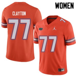 Women's Jordan Brand Antonneous Clayton Orange University of Florida #77 Stitched Jersey