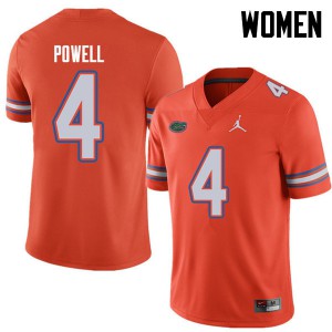 Women Jordan Brand Brandon Powell Orange University of Florida #4 Stitched Jerseys