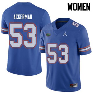 Women Jordan Brand Brendan Ackerman Royal University of Florida #53 Embroidery Jerseys