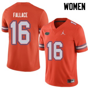 Women's Jordan Brand Brian Fallace Orange UF #16 University Jerseys
