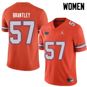 Women Jordan Brand Caleb Brantley Orange Florida #57 Official Jerseys