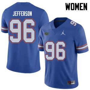 Women Jordan Brand Cece Jefferson Royal Florida #96 Stitched Jerseys