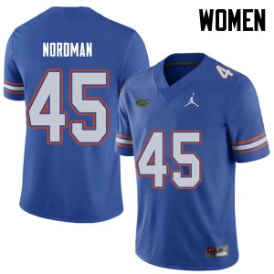 Women Jordan Brand Charles Nordman Royal Florida #45 Player Jerseys