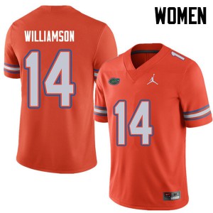 Womens Jordan Brand Chris Williamson Orange University of Florida #14 Stitch Jerseys