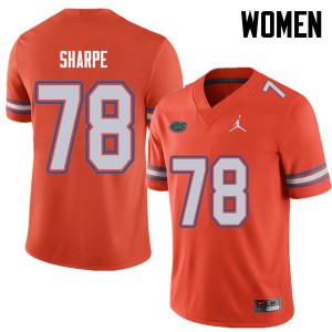 Women's Jordan Brand David Sharpe Orange Florida Gators #78 Embroidery Jersey