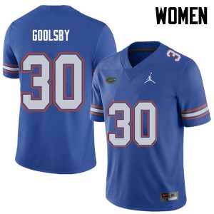 Women Jordan Brand DeAndre Goolsby Royal Florida #30 Football Jerseys