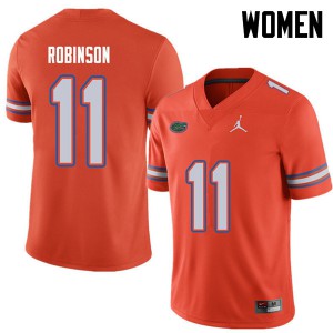 Womens Jordan Brand Demarcus Robinson Orange University of Florida #11 NCAA Jersey
