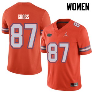 Women's Jordan Brand Dennis Gross Orange University of Florida #87 NCAA Jerseys