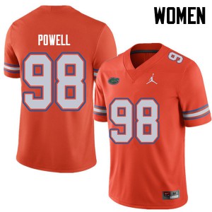 Women's Jordan Brand Jorge Powell Orange University of Florida #98 College Jersey