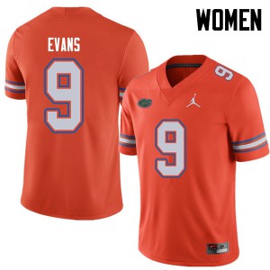 Womens Jordan Brand Josh Evans Orange UF #9 Stitched Jersey