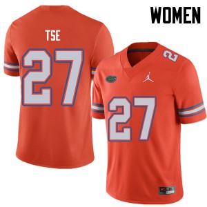 Womens Jordan Brand Joshua Tse Orange Florida #27 Stitched Jerseys
