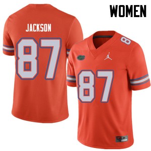 Womens Jordan Brand Kalif Jackson Orange Florida #87 Football Jerseys