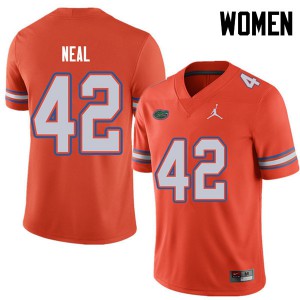 Women's Jordan Brand Keanu Neal Orange University of Florida #42 Player Jerseys