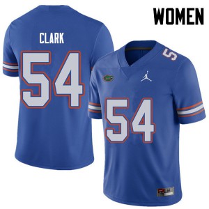 Womens Jordan Brand Khairi Clark Royal Florida #54 Football Jerseys